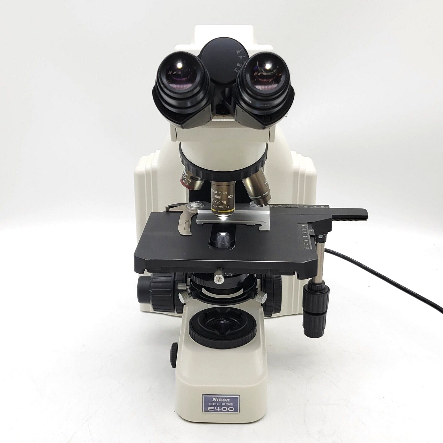 Nikon Microscope Eclipse E400 with LED Upgrade and 100x Objective - microscopemarketplace