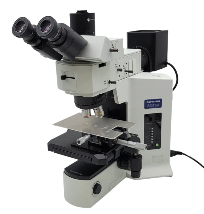 Olympus Microscope BX51M Metallurgical Brightfield Darkfield w/ Trinocular Head - microscopemarketplace