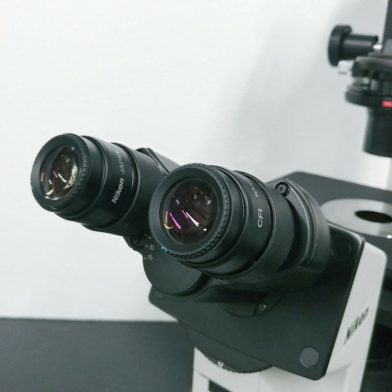 Nikon Microscope Eclipse TE2000-U w. Fluorescence, Phase Contrast & X-Cite Light - microscopemarketplace