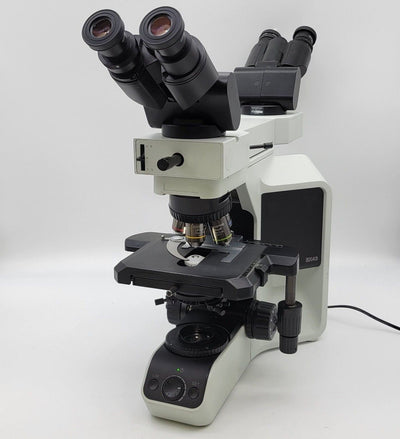 Olympus Microscope BX43 with Fluorites and Front to Back Bridge for Pathology - microscopemarketplace