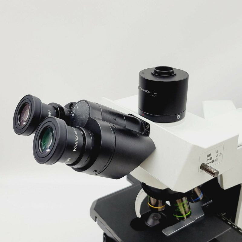 Olympus Microscope BX51 with Fluorites, Phase Contrast, and Trinocular Head - microscopemarketplace