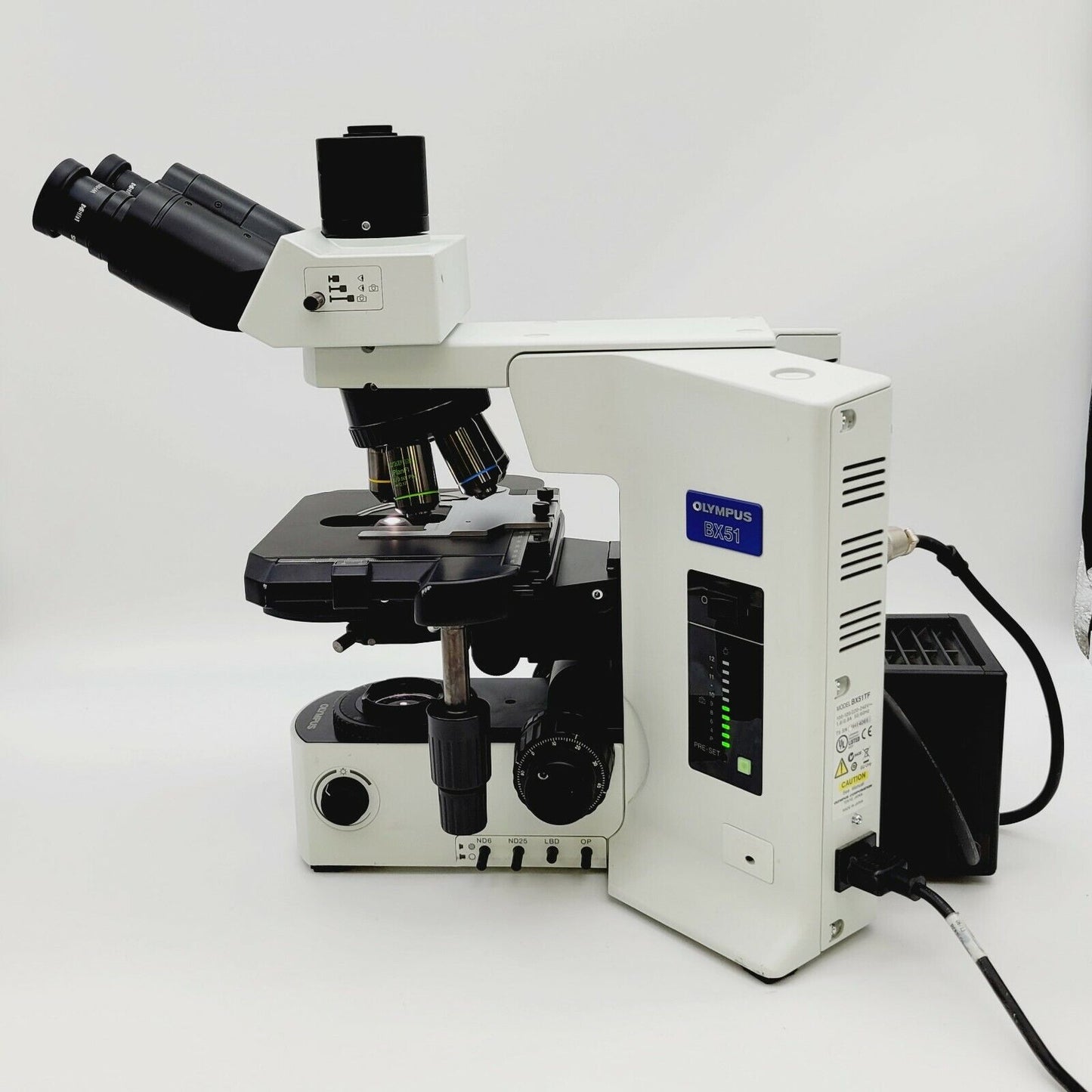 Olympus Microscope BX51 with Fluorites, Phase Contrast, and Trinocular Head - microscopemarketplace