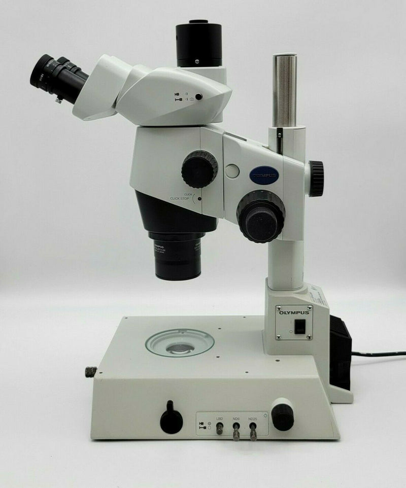 Olympus Stereo Microscope SZX16 with Trinocular Head and Transmitted Light Stand - microscopemarketplace