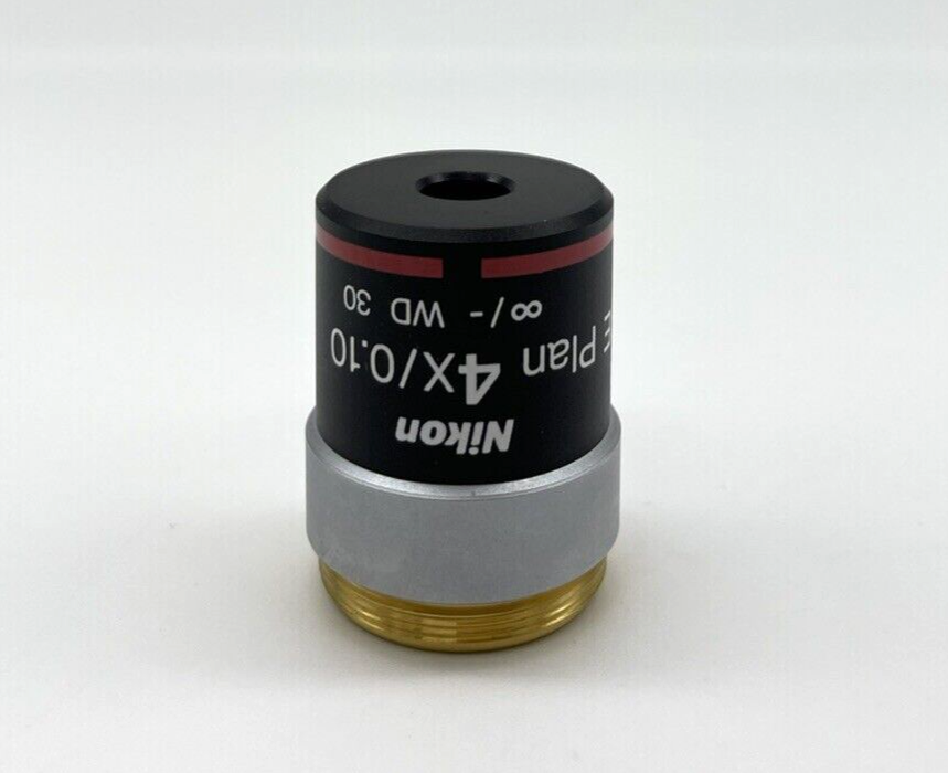 Nikon Microscope Objective E Plan 4x/0.10 For E200 | Microscope Marketplace