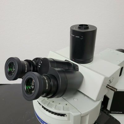 Olympus Microscope BX43 with Fluorites, Fluorescence, & X-Cite Lite Illumination - microscopemarketplace