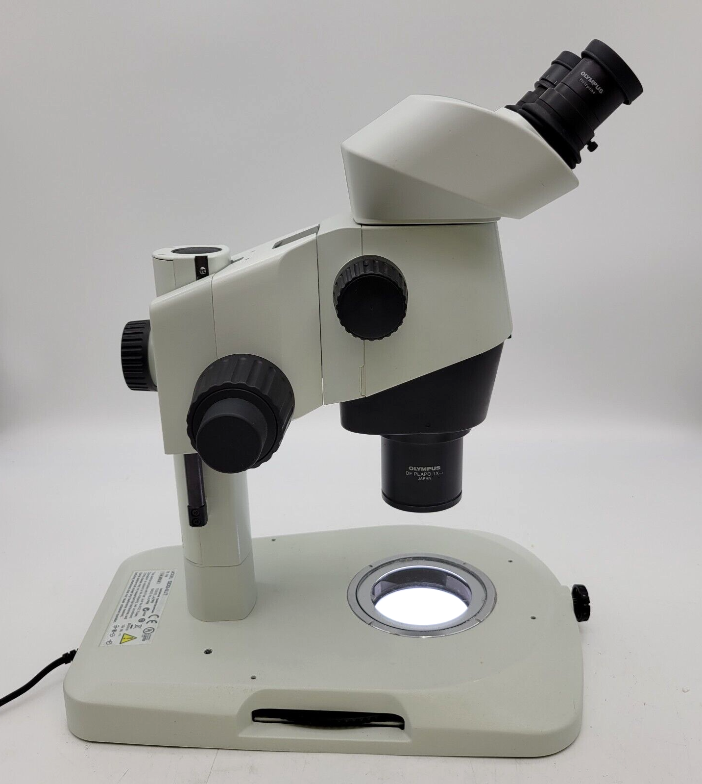 Olympus Stereo Microscope SZX10 w. Slim LED Transmitted Light Base BF/DF/Oblique - microscopemarketplace