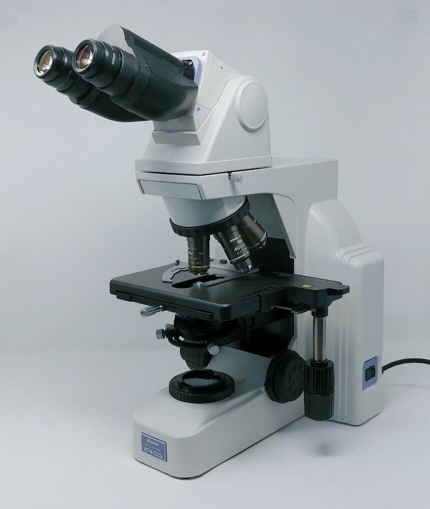Nikon Microscope Eclipse E400 with 50x oil and Tilting Telescoping Head - microscopemarketplace
