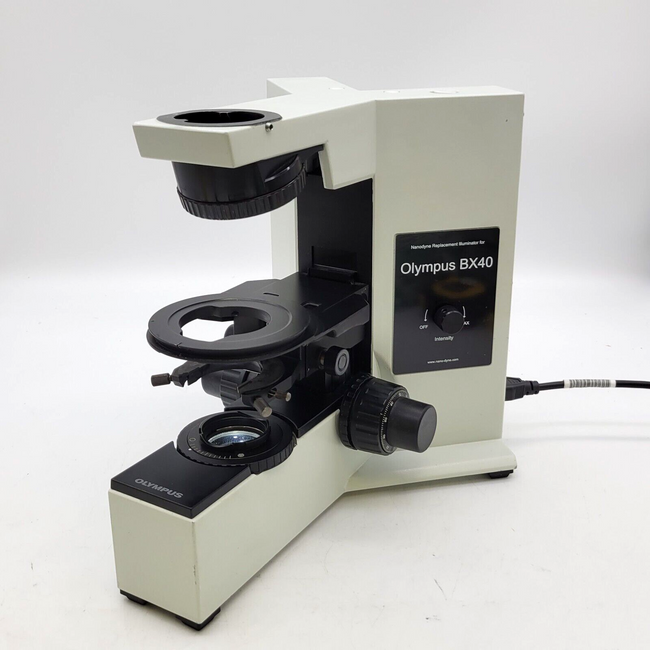 Olympus Microscope BX40 Stand with LED Nanodyne Illumination Upgrade - microscopemarketplace
