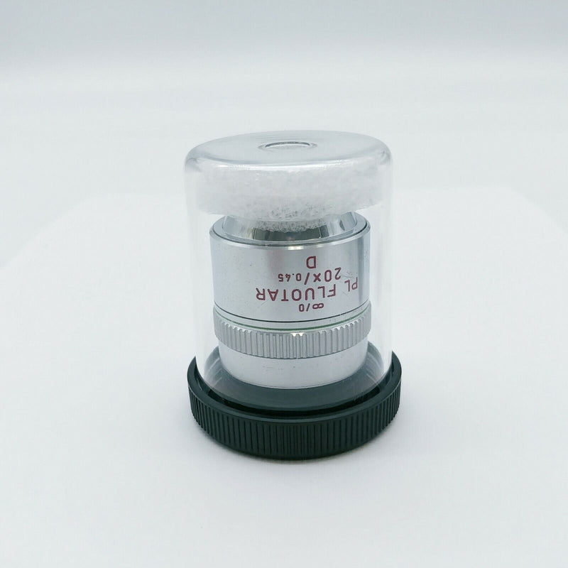 Leitz Microscope Objective PL FLUOTAR 20x D ∞/0 32mm Thread 567016 - microscopemarketplace