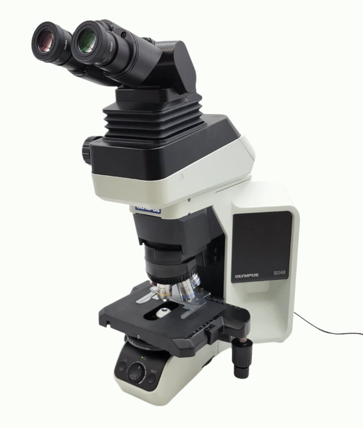 Olympus Microscope BX46 LED with Tilting Lift Ergo Head and 100x Objective - microscopemarketplace