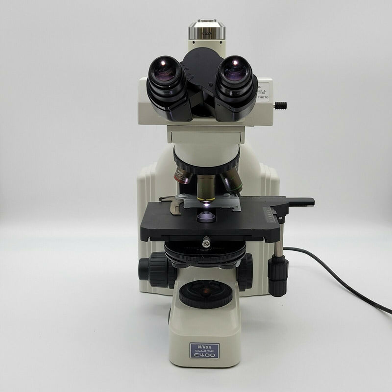 Nikon Microscope Eclipse E400 with Phase Contrast and Trinocular Head - microscopemarketplace