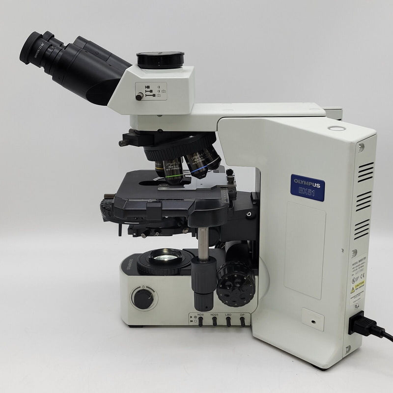Olympus Microscope BX51 LED with DIC, Fluorite Objectives, & 6 Place Nosepiece - microscopemarketplace