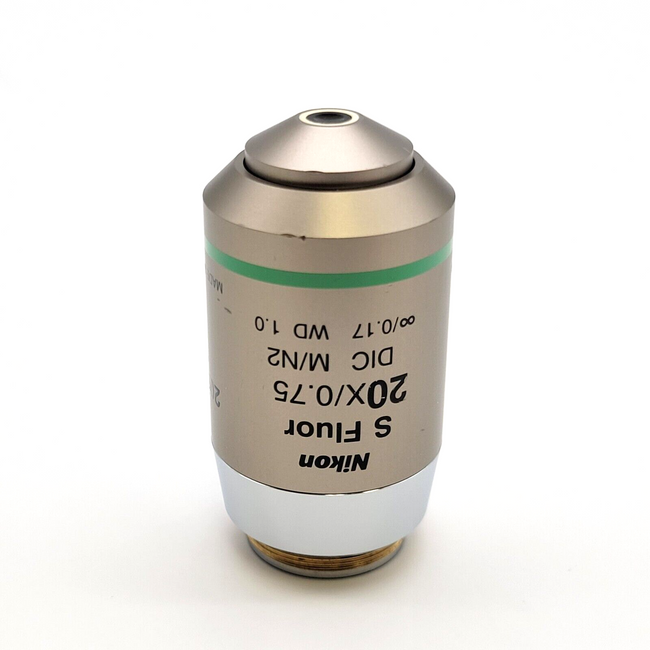 Nikon Microscope Objective CFI Super Fluor 20x NA 0.75 DIC M/N2 ∞/0.17 - microscopemarketplace
