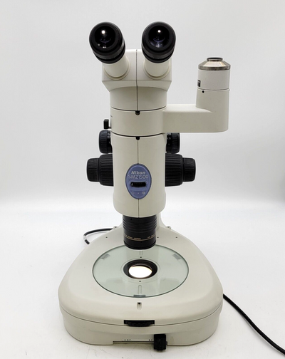 Nikon Stereo Microscope SMZ1500 w. Brightfield/Darkfield Transmitted Light Stand - microscopemarketplace