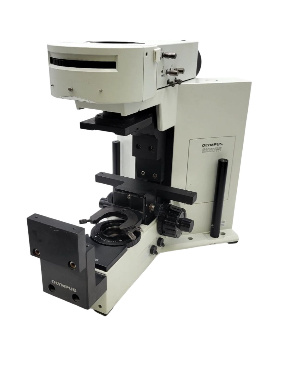 Microscope Base Riser Olympus Olympus Microscope BX50WI Water Immersion Stand & U-URA Fluorescence ...