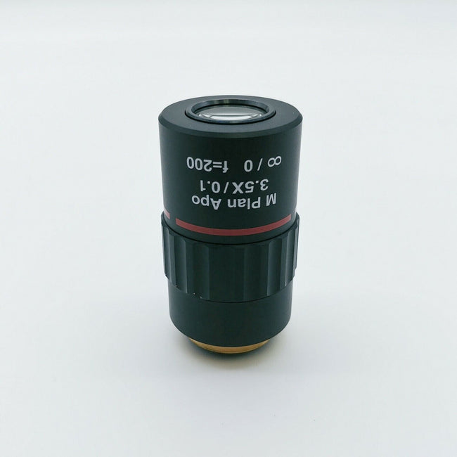 Mitutoyo Microscope Objective M Plan Apo 3.5x / 0.1na Metallurgical with Case - microscopemarketplace