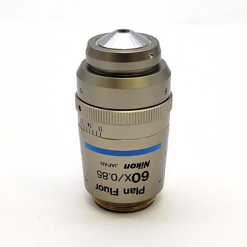 Nikon Microscope Objective Plan Fluor 60x ∞/0.11-0.23 WD 0.30 - microscopemarketplace