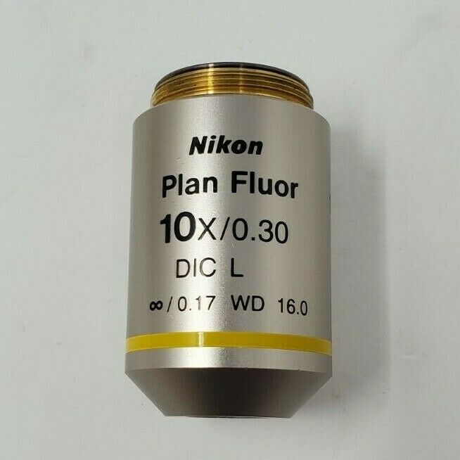 Nikon Microscope Objective Plan Fluor 10X - microscopemarketplace