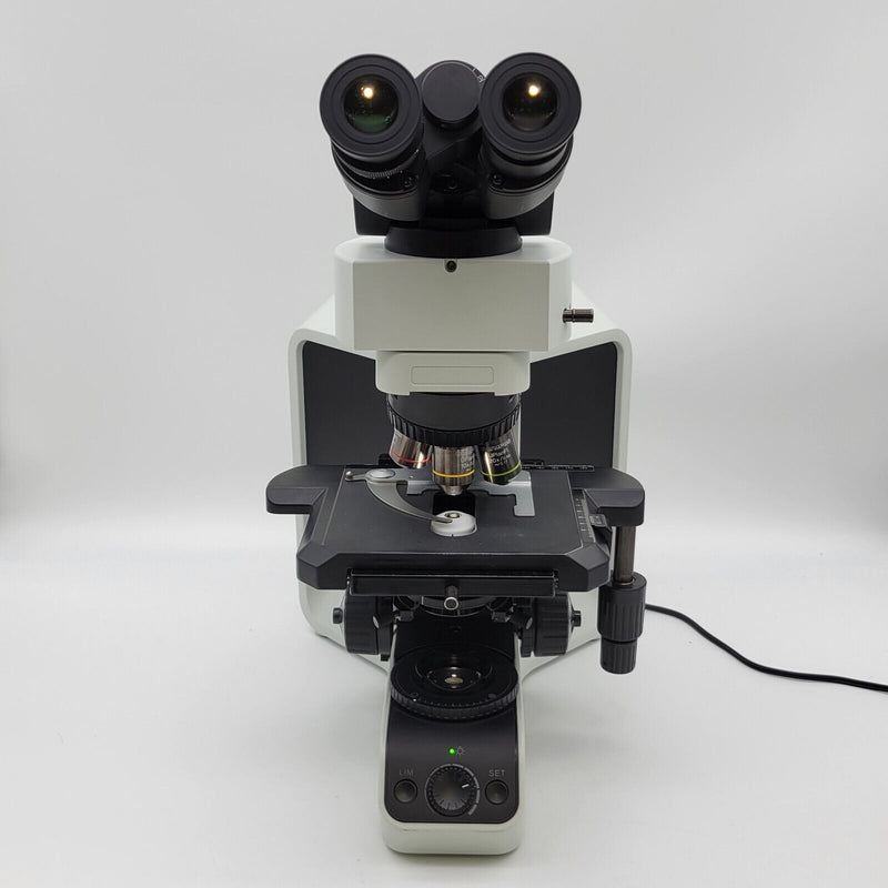 Olympus Microscope BX43 with Fluorites, Tilting Head, & Phototube for Pathology - microscopemarketplace