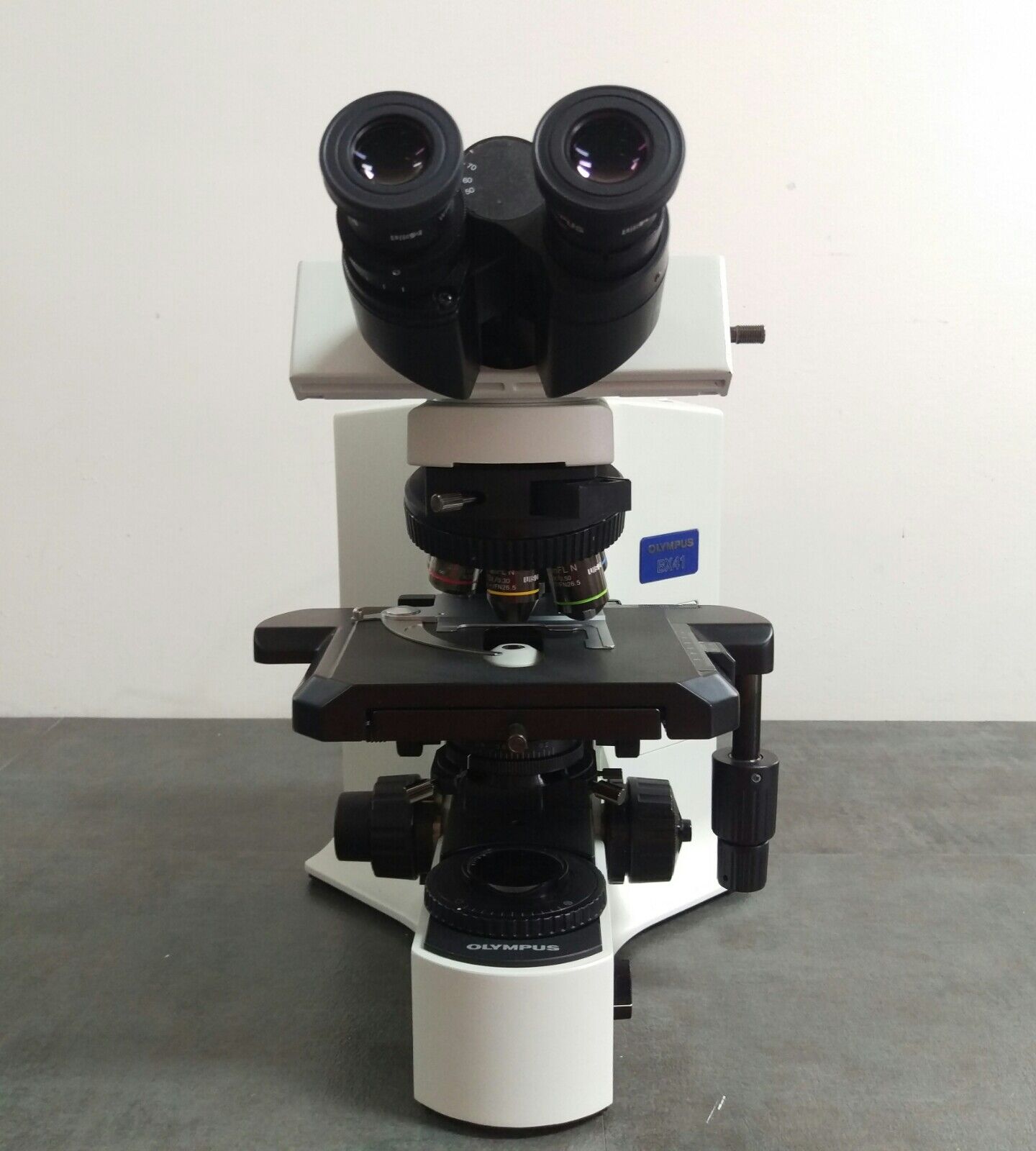 Olympus Microscope BX41 with Trinocular Head and Fluorites - microscopemarketplace
