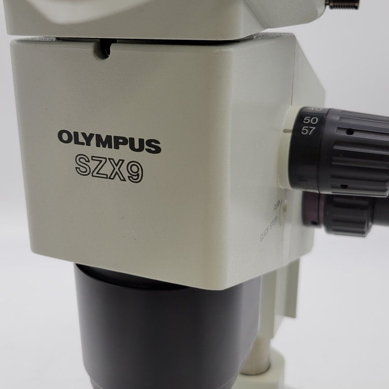 Olympus Stereo Microscope SZX9 with Trinocular Head and Transmitted Light Stand - microscopemarketplace