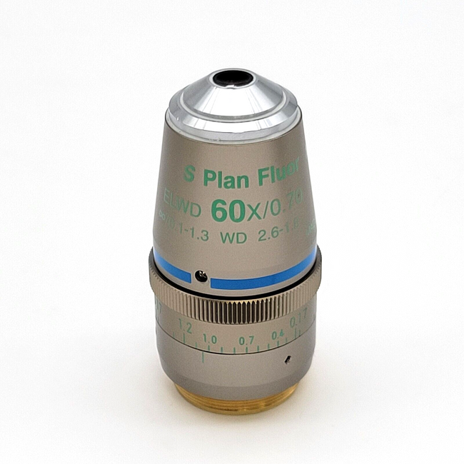 Nikon Microscope Objective Super Plan Fluor 60x ELWD NA 0.70 Ph2 Phase Contrast - microscopemarketplace