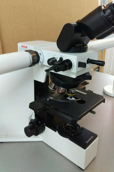 Olympus Microscope BX50 Teaching Multihead with Apos / Pathology - microscopemarketplace