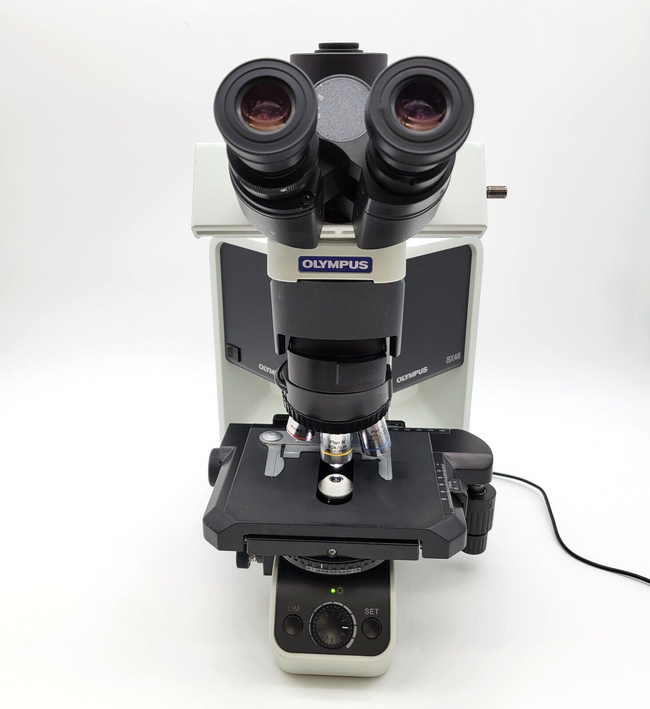 Olympus Microscope BX46 LED with Trinocular Head & 100x Objective for Hematology - microscopemarketplace