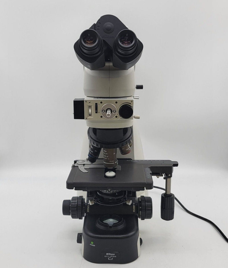 Nikon Microscope Eclipse Ci-L LED with Dual Head Bridge and 2x Pathology / Mohs - microscopemarketplace