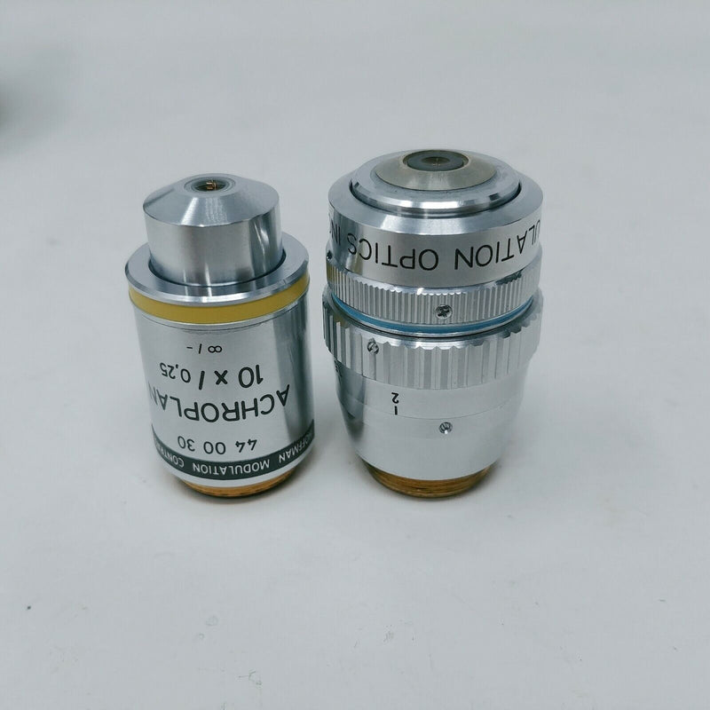 Zeiss Hoffman Modulation Condenser and Objectives 10x 40x HMC for Axiovert 135 M - microscopemarketplace