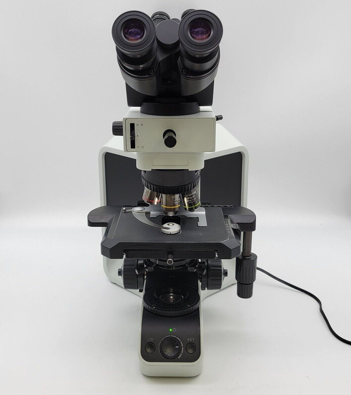 Lab Microscope Bx43f Olympus Microscope BX43 w/ Fluorites & Face to Face Bridge | Dual head