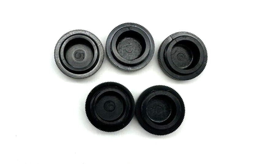 Olympus, Nikon, Leica, Zeiss Microscope Dust Caps for RMS Thread (5 Pack) - microscopemarketplace