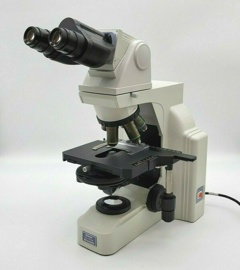 Nikon Microscope Eclipse E400 with Phase Contrast and Tilting Ergo Head - microscopemarketplace