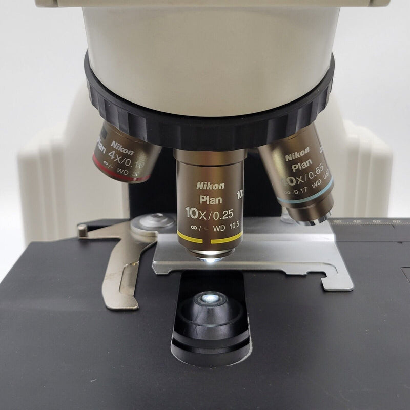 Nikon Microscope Eclipse E400 with LED Upgrade and 100x Objective - microscopemarketplace