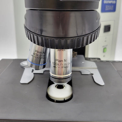 Olympus Microscope BX45 with Tilting Head and 100x Objective - microscopemarketplace
