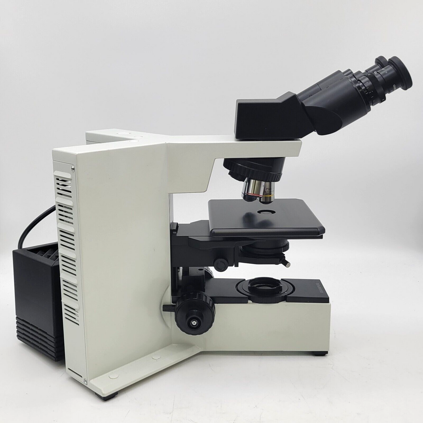 Olympus Microscope BX50 w. Binocular Head, Fixed Stage & 4x, 10x, 40x Objectives - microscopemarketplace