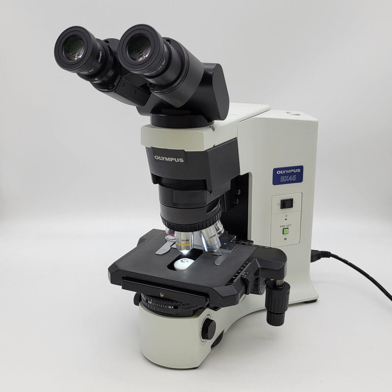 Olympus Microscope BX45 with Tilting Head and 100x Objective - microscopemarketplace