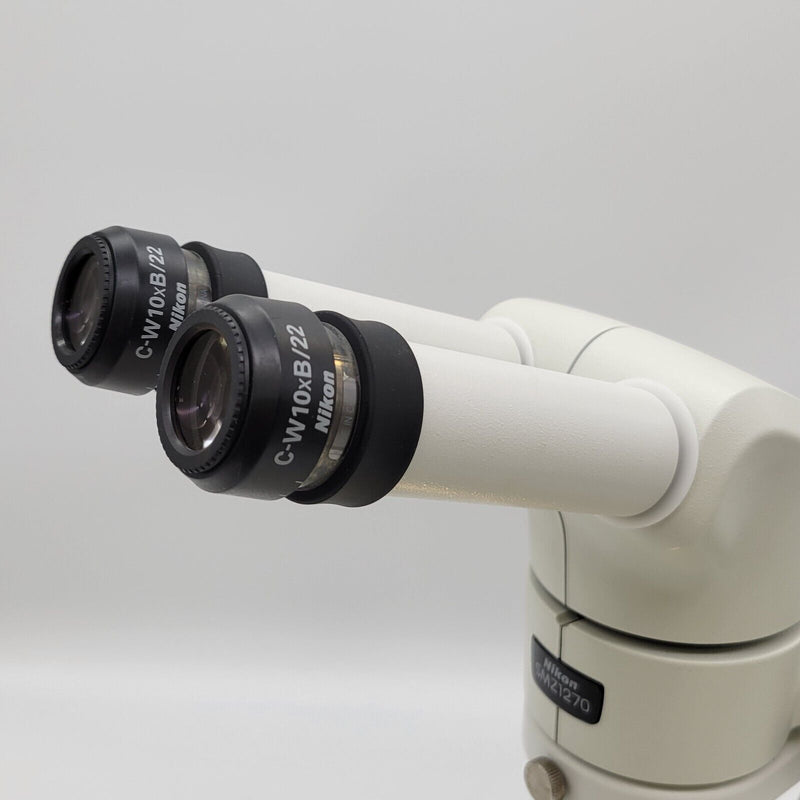 Nikon Stereo Microscope SMZ1270 w. Binocular Head & Illuminated Diascopic Stand - microscopemarketplace