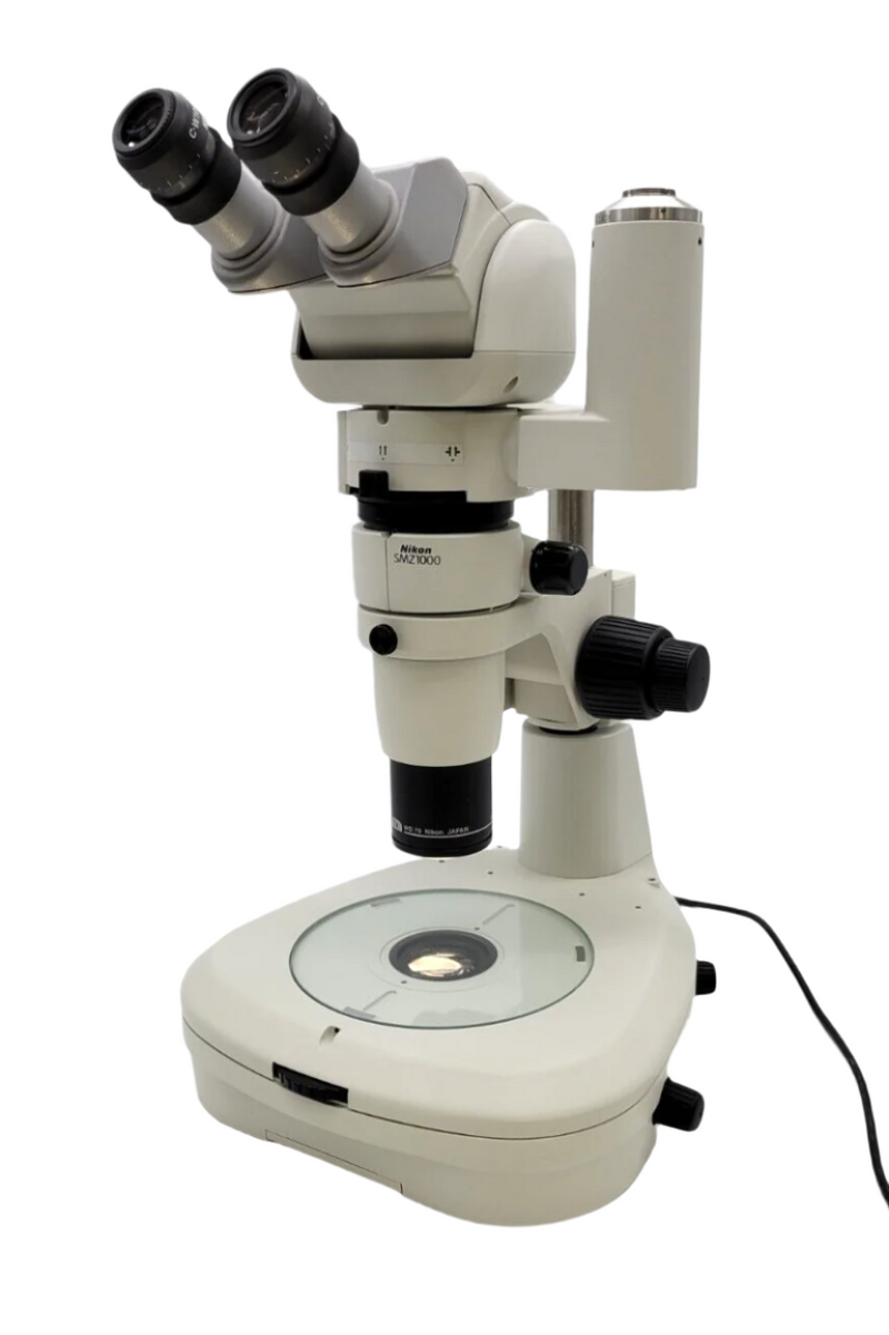 Diascopic Microscope Nikon Stereo Microscope SMZ1000 w. Tilt Head, Dual Photo Port ...