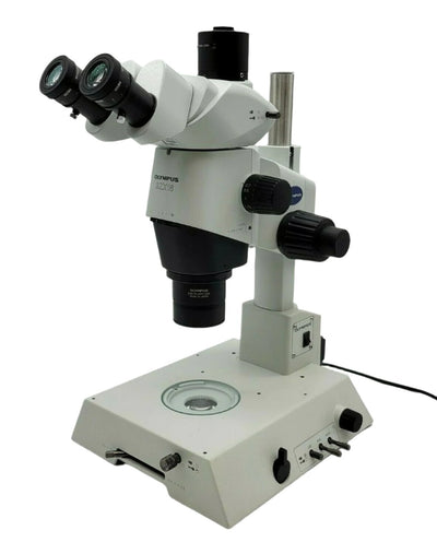 Olympus Stereo Microscope SZX16 with Trinocular Head and Transmitted Light Stand - microscopemarketplace