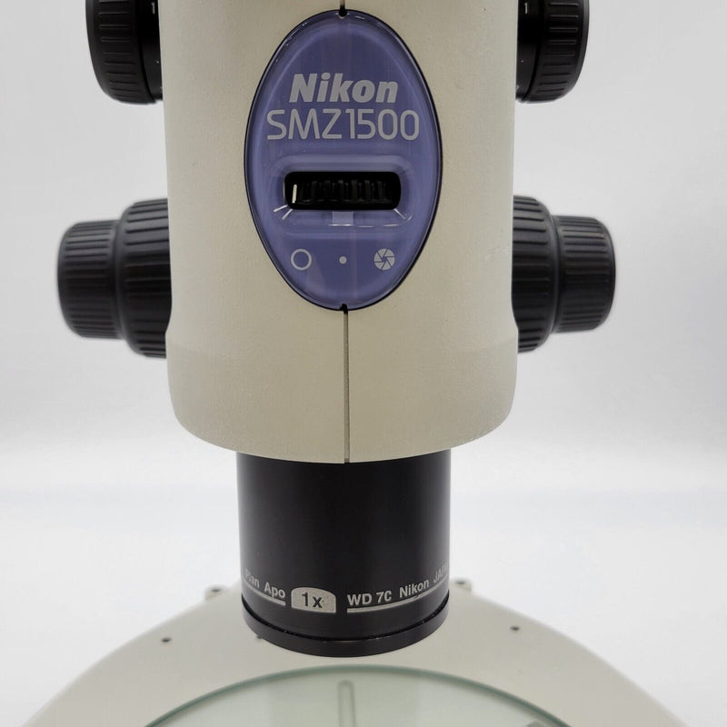 Nikon Stereo Microscope SMZ1500 with Mirrored Diascopic Transmitted Light Stand - microscopemarketplace