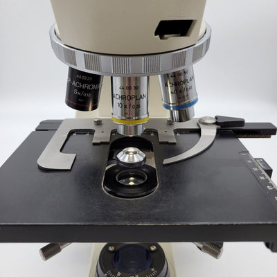 Zeiss Microscope Axioskop with 100x Oil Objective - microscopemarketplace