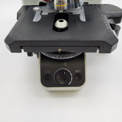 Olympus Microscope BX46 LED with Tilting Lift Ergo Head and 100x Objective - microscopemarketplace