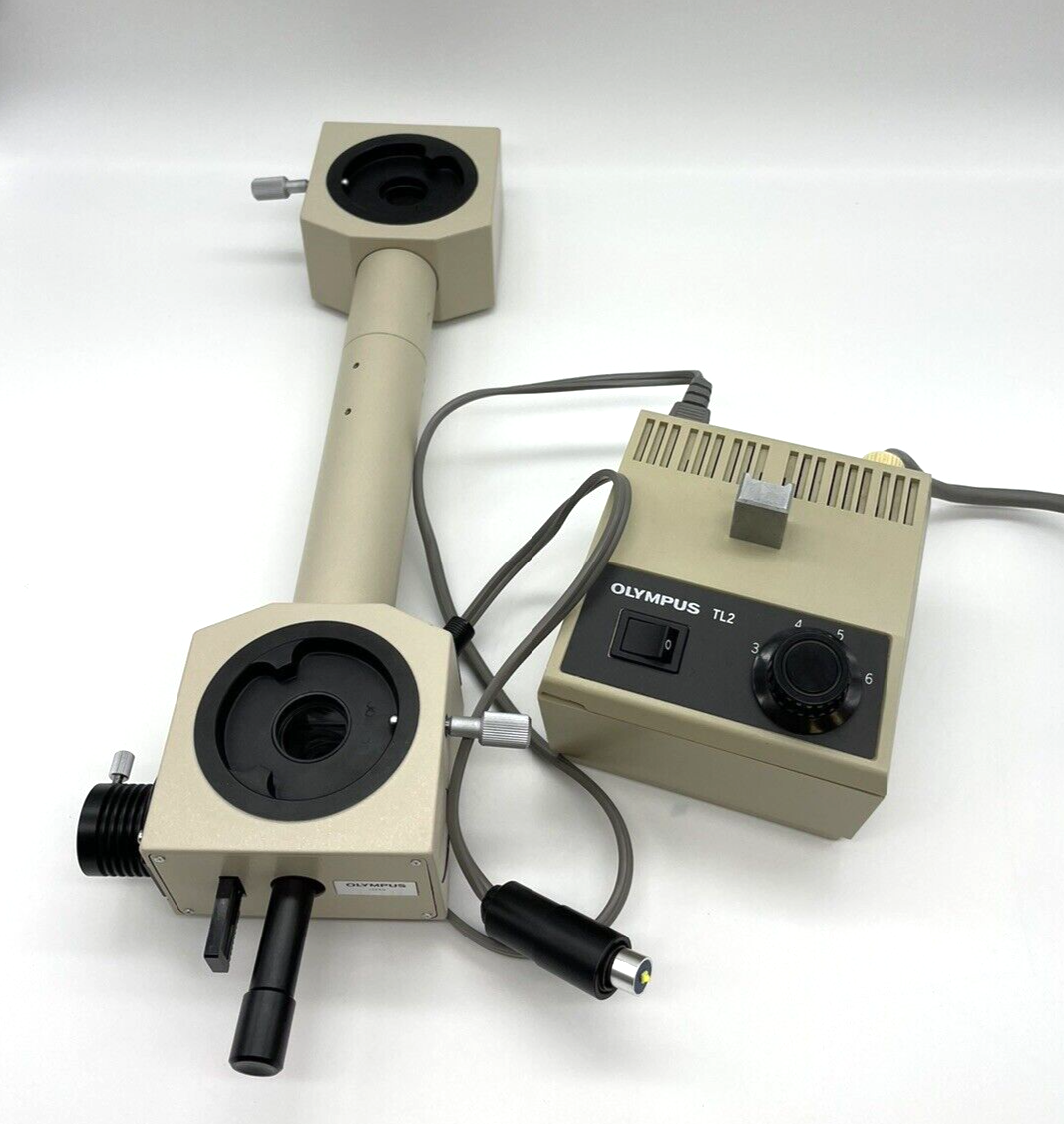 Pointer In Microscope Used Olympus Microscope BH2 Dualhead Bridge with Pointer