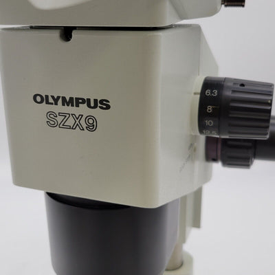 Olympus Stereo Microscope SZX9 with Binocular Head and Transmitted Light Stand - microscopemarketplace