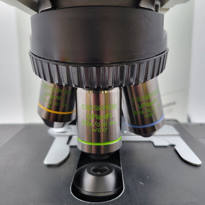Olympus Microscope BX60 with Fluorescence, Phase Contrast, & Fluorite Objectives - microscopemarketplace
