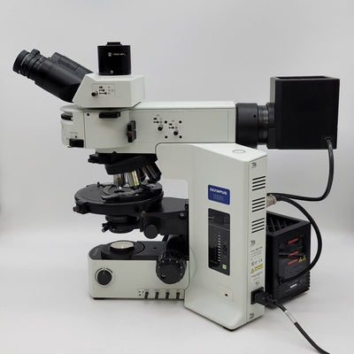 Olympus Microscope BX51 Pol Polarization and Fluorescence with Trinocular Head - microscopemarketplace