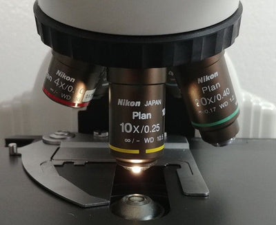 Nikon Microscope E400 with Dual Head Side by Side Bridge - microscopemarketplace
