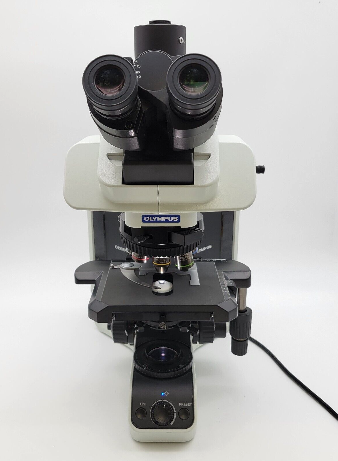 Microscope Base Riser Olympus Olympus Microscope BX 53 LED w. Apo 2x, Fluorites, & Tilting Ergo Trin