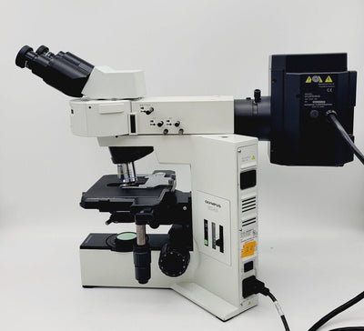 Olympus Microscope BX40 with Fluorescence, 10x, and 40x - microscopemarketplace